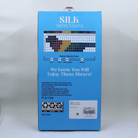 4 Pair Silk Impressions Rich Tan Sheer All Day Pantyhose - Picture 2 of 9